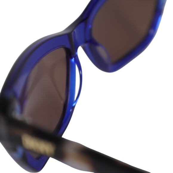 DKNY Narrow Cat Eye Womens Sunglasses–Cobalt Blue/Bone Tortoise–Retro Chic–NWT main image 4